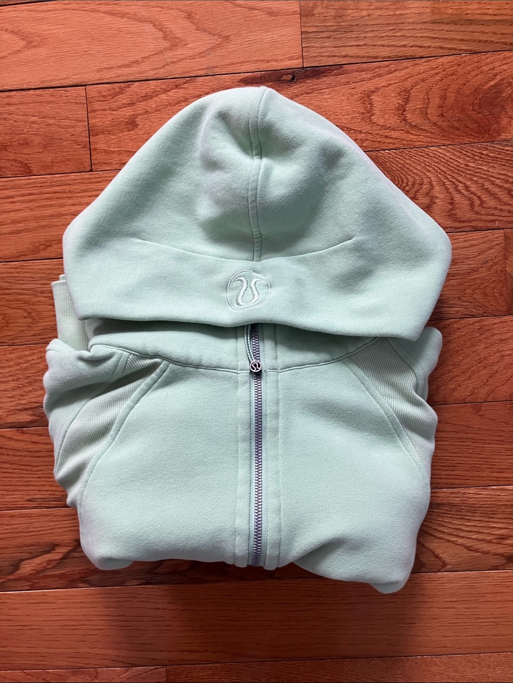 Lululemon - Women’s Light Green Scuba Over Sized Crop Half-Zip Hoodie - XL/XXL - Picture 6 of 7